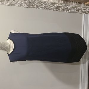 NWT Sandro Ferrone Sleeveless Blue and Black Dress